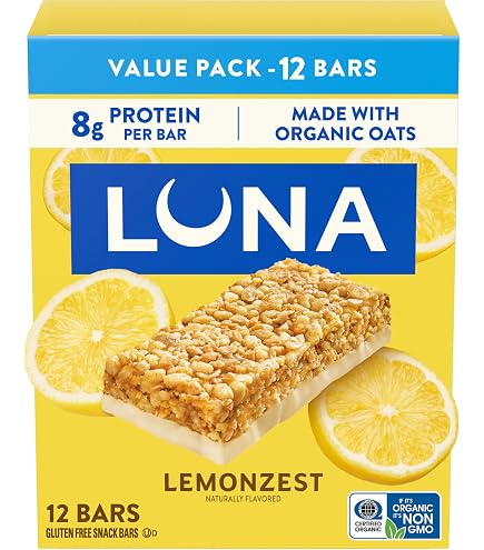 Amazon.com: LUNA Bar - Gluten Free Snack Bars - Lemonzest 12ct +